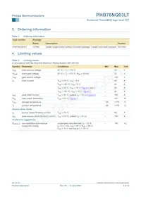 PHB78NQ03LT Datasheet Page 2