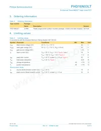 PHD16N03LT Datasheet Page 2