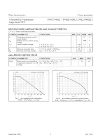 PHD37N06LT Datasheet Page 3