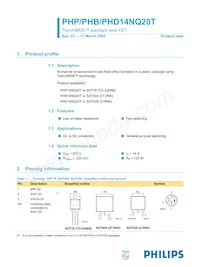 PHP14NQ20T Datasheet Copertura