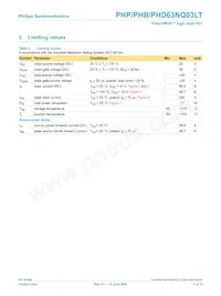 PHP63NQ03LT Datasheet Page 2