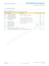 PHP71NQ03LT Datasheet Page 2