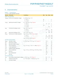 PHP71NQ03LT Datasheet Page 5