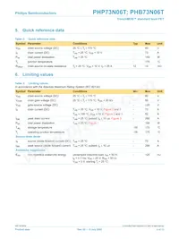 PHP73N06T Datasheet Page 2