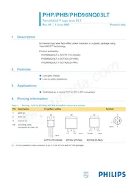 PHP96NQ03LT Datasheet Copertura