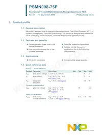 PSMN008-75P Datasheet Pagina 2