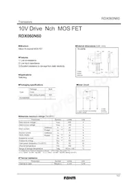 RDX060N60FU6 Datasheet Cover