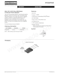 RFG60P05E Datasheet Cover