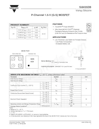 SI8435DB-T1-E1 Datasheet Cover