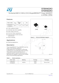 STB6N62K3 Datasheet Cover