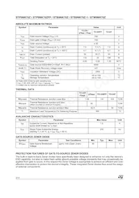 STB9NK70Z-1 Datasheet Page 2