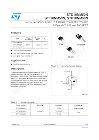 STD10NM50N Datasheet Cover