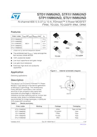 STI11NM60ND Datasheet Cover