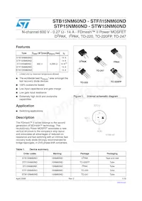 STI15NM60ND Datasheet Cover