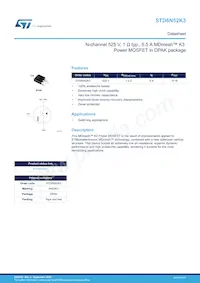 STP6N52K3 Datasheet Cover