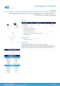 STP7N52DK3 Datasheet Cover