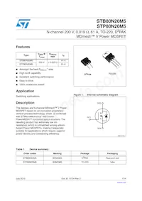 STP80N20M5 Datasheet Cover