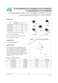 STW20NM65N Datasheet Cover