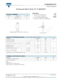 SUM09N20-270-E3 Datasheet Cover