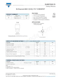 SUM27N20-78-E3 Datasheet Copertura