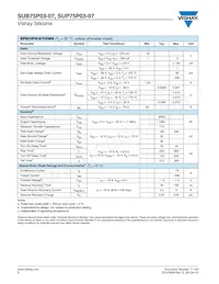 SUP75P03-07-E3 Datasheet Page 2