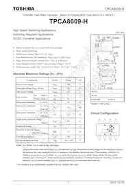 TPCA8009-H(TE12L Datasheet Cover