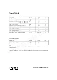 ZXM64P035GTA Datasheet Pagina 2
