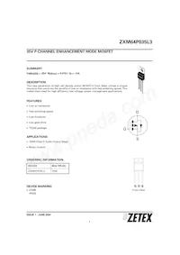 ZXM64P035L3 Datenblatt Cover