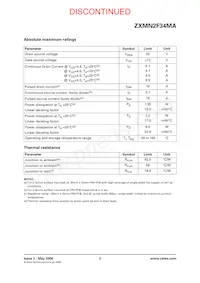 ZXMN2F34MATA Datasheet Page 2