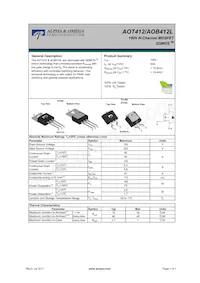 AOT412 Datasheet Cover