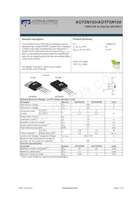 AOT5N100 Datasheet Cover