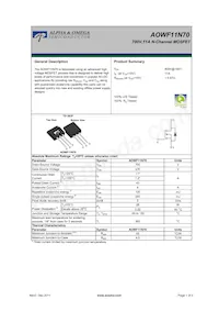 AOWF11N70 Datasheet Copertura