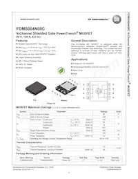 FDMS004N08C Datasheet Pagina 2