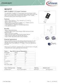 IPA80R1K2P7XKSA1 Datasheet Cover