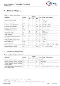 IPA80R1K2P7XKSA1 Datasheet Page 3