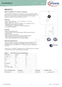 IPU80R3K3P7AKMA1 Datasheet Copertura