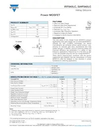 IRF840LC Datasheet Cover