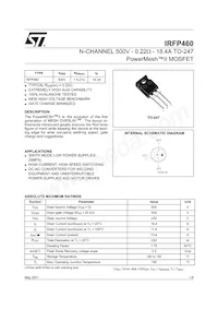 IRFP460 Datenblatt Cover