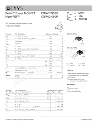 IXFA12N50P Datasheet Cover
