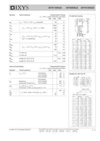 IXFN100N20 Datasheet Page 2