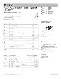 IXFP12N50PM Datasheet Cover
