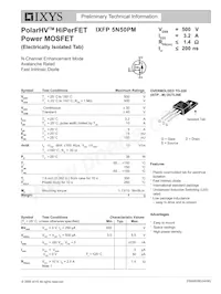 IXFP5N50PM Datasheet Cover
