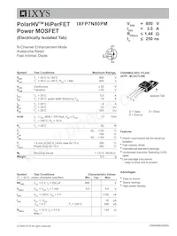 IXFP7N80PM Datasheet Cover