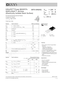 IXFR80N20Q Datasheet Copertura