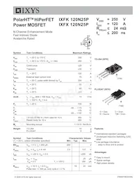 IXFX120N25P Datasheet Copertura