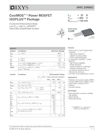 IXKC25N80C Datasheet Cover