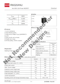 R6020ANJTL Datasheet Cover