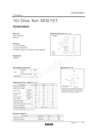 RDN050N20FU6 Datasheet Cover