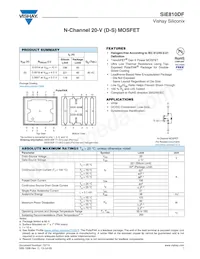 SIE810DF-T1-E3 Datasheet Cover