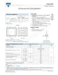 SIE812DF-T1-E3 Datasheet Cover